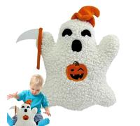 Generisch Halloween Pillow - Pillow in Ghost Shape, Cuddly Soft Plush Cushion with and Sickle for Sleeping for Stomach Back Shoulder