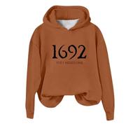 Generisch Halloween Print Hoodie for Women Long Sleeve Winter Jumper, purple, XXL