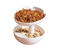 Generisch Halloween Pumpkin Serving Bowl - Removable Candy Storage Container with Double Layer, Snack Storage Bowl Non-Slip for Room Party