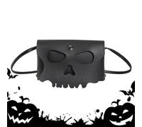 Generisch Halloween Skeleton Wallet - 7.48 Inch Gothic Skull Purse | Fashion PU - Festive Custom Charm.The PU Leather Material Keeps You Stylish At Parties Or Traveling, black, Siehe Beschreibung