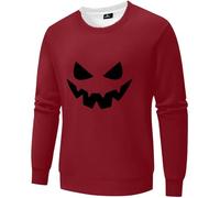Generisch Halloween Sweatshirt Women's Without Hood Party Long Sleeve Jumper Tops Teenager Girls Skeleton Gothic Festive Autumn Long Sleeve Sweatshirts, hoodies b2-red, S