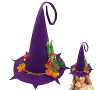 Generisch Halloween Witch Hat, Black Felt Witch Hat, Wool Witch Costume Accessory, Weather Hat, for Costume, Halloween