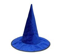 Generisch Halloween Witch Hat for Pointed Gothic Scary Costume with Glitter Party (Blue, One Size)