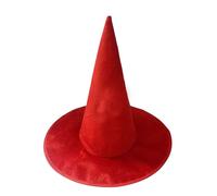 Generisch Halloween Witch Hat for Pointed Gothic Scary Costume with Glitter Party (Red, One Size)