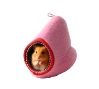Generisch Hammock House - Hamster Play & Sleep | Hanging Hamster House, Hanging Bed, Guinea Pig Nest, Cage Accessories in Forest Pattern with Leaves Hanging Tunnel