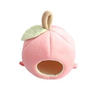 Generisch Hamster Bed for Small Animals Fleece Cute Peach Winter Warm Pig Hide Warm Hamster Bed (12cm)