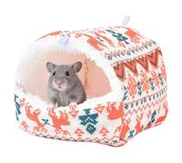Generisch Hamster Bed, Warm Plush House with Hanging Design, Soft Cave Bed for Small Pets, Soft Cotton Finish, Easy Clean Feature, Pet Tool, Winter Accessory for Bunny Ferret Home, 5.90 x 5.70 x 4.13