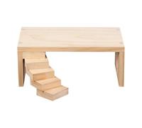 Generisch Hamster Cage Platforms - Hamster Play Wooden Platforms Small Animal Standing Platform Natural Wood Exercise Toy | Enrichment Set with Stairs for Chinchillas, Gerbils, Mermice