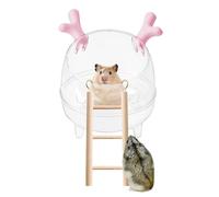Generisch Hamster Dust Bath Box, Hamster Sand Bath Box, Spacious Hamster Sand Bathtub with Ladder, Cage Accessories for Small Pets, Shower and Grave Habitat Decoration for Gerbils and Hedgehogs