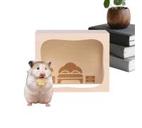 Generisch Hamster Habitat, Made of Wood with Hinged Top for Business, Hamster Cage and Gerbil Toy, for Indoor, Sleeping, Digging, Rabbit, Ferret, Chinchilla & Hedgehog