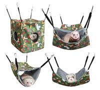 Generisch Hamster Hammock Bed, Breathable Ferret House, Cage Accessories for Chinchillas, Hamsters, Squirrels, Sleeping House, Non-Slip