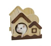 Generisch Hamster House | Natural Housing as Cute Decoration, Hamster Hut Chinchilla Cage Accessories | For Rodents Hedgehog Ferret Chipmunk as Cage Landscape Game Sleeping Place For