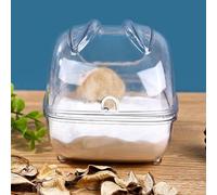 Generisch Hamster Sand Bath Container - 6.3 x 4.33 Inch Polystyrene Animal Bath Box | Durable Chinchilla Bathtub for Mice and Dwarf Hamsters | Clean Sandbox for Cage Habitat