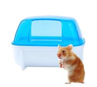 Generisch Hamster Sand Bath - Small Chinchilla Dust Bathhouse, Hamster Sand Bath Box, Removable Dwarf Hamster Accessories for Chinchilla, Gerbil, Mouse