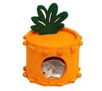 Generisch Hamster Small Bed | Soft Pineapple Felt Hamster House Hamster Bed | Cute Hamster Accessories Tunnel Cosy Sleeping Nest