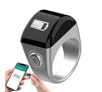 Generisch Hand Counter, Vibration Function Counter, 4-Digit Counter for Person Counter, Golf, Row Counter Knitting, 5 Prayer Time Reminder Rings, Rechargeable