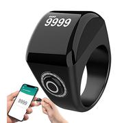 Generisch Hand Counter, Vibration Function Counter, 4-Digit Counter for Person Counter, Golf, Row Counter Knitting, 5 Prayer Time Reminder Rings, Rechargeable