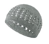 Generisch Hand Crocheted Hat for Breathable Openwork Knitted Summer Sun Beach Hat, gray, One Size