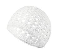 Generisch Hand Crocheted Hat for Breathable Openwork Knitted Summer Sun Beach Hat, White, One Size