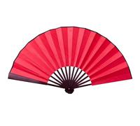 Generisch Hand Folding Fan - 8/10 Inch Silk Fabric Blank Foldable