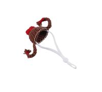 Generisch Hand Knitted Pig Hat Photo Prop for Hamster Gliding Squirrel Ideal for Pet Photography Creative Staging (A, 10 cm)