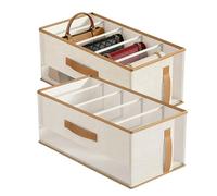 Generisch Handbag Storage, Foldable Carry Bags with Compartments, for Handbags in the Closet, for Dead Jeans, Trousers, T-Shirts, Clothes, Scarves, Bras