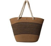 Generisch Handbag Women's Casual Straw Woven Bucket Shopping Bag Large Capacity Shoulder Bag for Daily Use Commuting Beach, brown, B