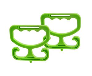 Generisch Handle for shopping bags, 2 pieces with comfortable handle, shopping bag holder and carrier with a load capacity of up to 45 kg, for shopping trolley, rubbish removal, delivery services