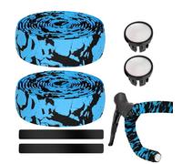 Generisch Handlebar tape for bicycles, self-adhesive wrap tape, handlebar tape for road bikes, to reduce vibrations when cycling and motorcycling, for installation and comfort improvement