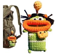 Generisch Handmade Key Case - 8.5x5.5cm Yarn Crochet Sausage Mouth Holder Cuddly Chain Ornament | Car Accessories Decoration Daily Wear