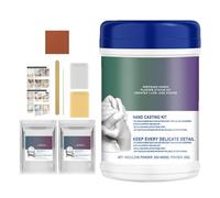 Generisch Handprint Set for Couples or Family, Hand Modelling Powder Set, Including Cloning Powder, Modelling Powder, Sandpaper, Gold Powder, Silver Powder, Stirring Stick, Plaster Hand Cast Set for