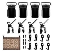 Generisch Hanger for carpets on walls, hook clamp for presentation, textile holder with clamps, for wall quilts, wall hanging, fabric art, decorations, curtains, quilting and