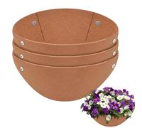 Generisch Hanging Basket Toppers, Round Plant Container Inserts, Pack of 3 Reusable Flower Pot Accessories, Thickened Replacement Inserts to Avoid Bird Nests