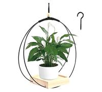 Generisch Hanging for Indoor Plants, Black Plant Hanger Indoor with Wood Base, Modern Boho Macrame Plant Hanger for Wall/Window/Room Decor Black (Plants/Pots Not) (Black)
