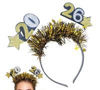 Generisch Happy New Year Headband - Eye-catching Soft Headbands | Holiday Hair Accessories 2026 | For Couples Families Men Women Adults Children Indoor Outdoor Parties Holiday