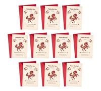 Generisch Happy Year Greeting Cards | Traditional Blessing Greeting Card - With Envelopes Year Greetings 2026 | For Winter Festival, Lunar Year, Business Thank You Wishes and
