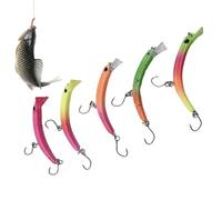 Generisch Hard Bait, Set of 5 Arc Slow Sinking Artificial Lures for Freshwater for Fishermen, Fishermen, Dads, Husbands on Freshwater and Saltwater in Lake, River