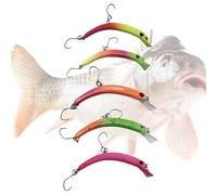 Generisch Hard Baits - Set of 5 Arc Slow Sinking Artificial Baits - Slow Sinking Artificial Baits for Fishermen, Fishermen, Fathers, Husbands on Fresh and in Lake, River,