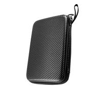 Generisch Hard Table Tennis Bag - Black EVA Rectangular Racket Housing with 360° Zip, Double Protection for Paddles and Balls, Waterproof