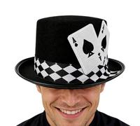 Generisch Hat - Felt | Playing Card Print | Stage Performance for Professionals, Entertainers, Theatre, Acting, Teachers, Parties, Planner, Cosplayer, Shows, School, Rehearsals, Thematic Photo