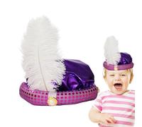 Generisch Hat Kids - Sultan Turban - with Feather and Pearl Beautiful Sultan Turban Men's Head Wrap Design for Men Costume Hat Adult Hat with Feather and Pearl Wundersc