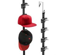 Generisch Hat Organiser for the Door - Double-Sided Space-Saving Hanging | Door Hooks for Baseball Caps, for Cupboard, Wall, Bedroom, Living Room, Garage, Apartment, Dorm, Office, Indoor Organisation