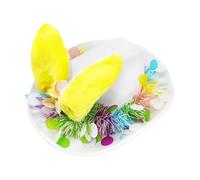 Generisch Hat with Rabbit Ears, Festive Western Headpiece in Style, Easter Hat for Children, Perfect for Egg Hunt, Carnival, Parties, Family Celebrations