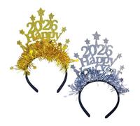 Generisch Headband for the New Year and New Year's Eve | Pack of 2 Festive Decorations | 2026 Happy New Year Headband | For Families, Holidays, Celebrations, Joy and Tradition