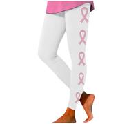 Generisch Headdress Women's High Waist Leggings for Everyday Wear Comfortable Stretchy Yoga Pants Printed with the Month of Breast Cancer Awareness Family Christmas Jumper Set, White, XL