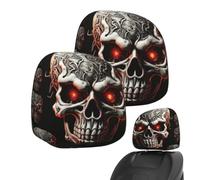 Generisch Headrest Covers for Cars, Pack of 2 Double-Sided Printed Universal Covers - Creative Car Headrest Covers, for Travel, Daily Commuting, Everyday Life, Home Trick Party, Autumn and