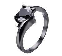 Generisch Heart Love Women's Cubic Zirconia Colourful Hearts Rings Silver Engagement, 9, Resin, No Gemstone