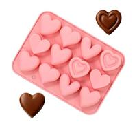 Generisch Heart-shaped cookie cutter, 12 single compartment non-stick baking moulds set, embossed mini mould, for enthusiasts, family, friends, adults, birthday, holidays, baking, muffins