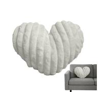 Generisch Heart Shaped Decorative Cushion - 40 x 35 cm, Soft Plush Cushion, Fluffy Decorative | Cute Heart Cushion for Living Room, Bedroom, Sofa, Bed, Comfort, Cosy Home Decoration, Gift