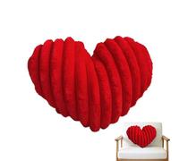 Generisch Heart Shaped Decorative Cushion - 40 x 35 cm, Soft Plush Cushion, Fluffy Decorative | Cute Heart Cushion for Living Room, Bedroom, Sofa, Bed, Comfort, Cosy Home Decoration, Gift